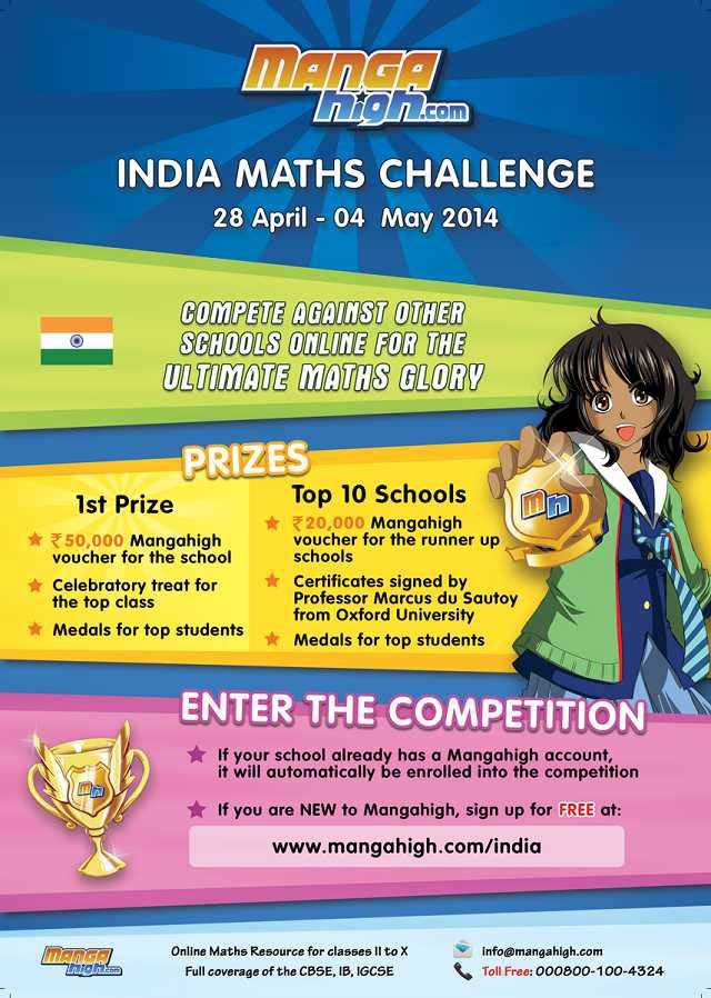 Indian maths challenge poster