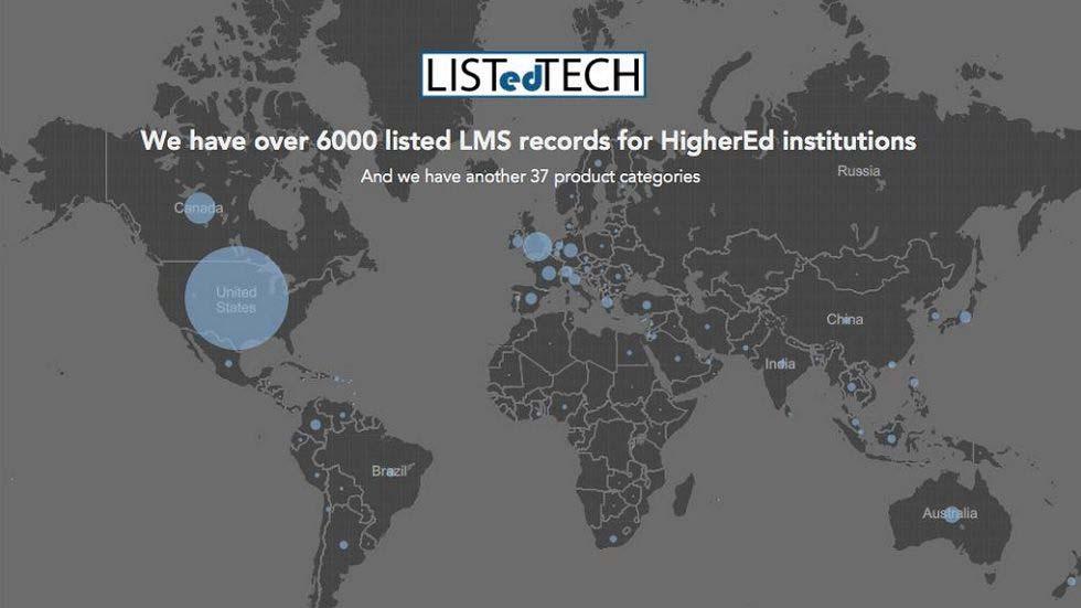 LISTedTECH is the largest Listing of Who uses What Products in HigherEd