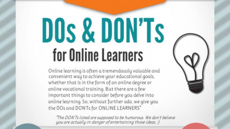 Infographic Dos and Donts for Online Learners