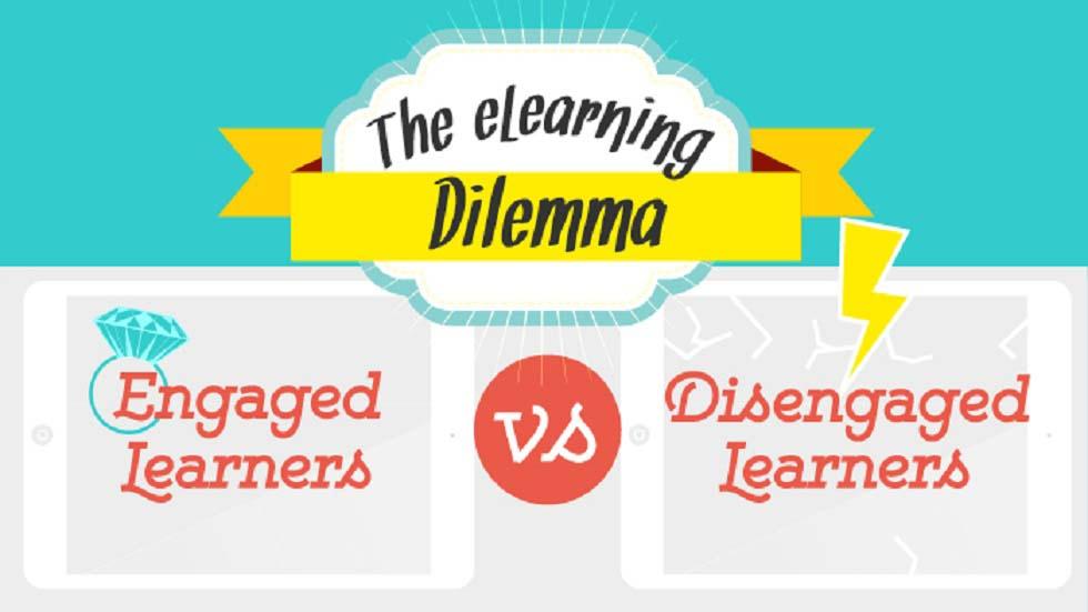 Infographic The eLearning Dilemma Engaged vs Unengaged Learners